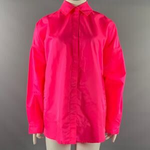 THE FRANKIE SHOP Size M/L Pink Polyester Shirt Jacket Shirt